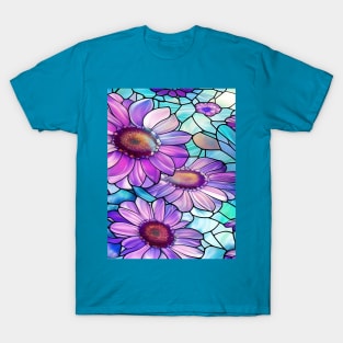 Stained Glass Flowers T-Shirt